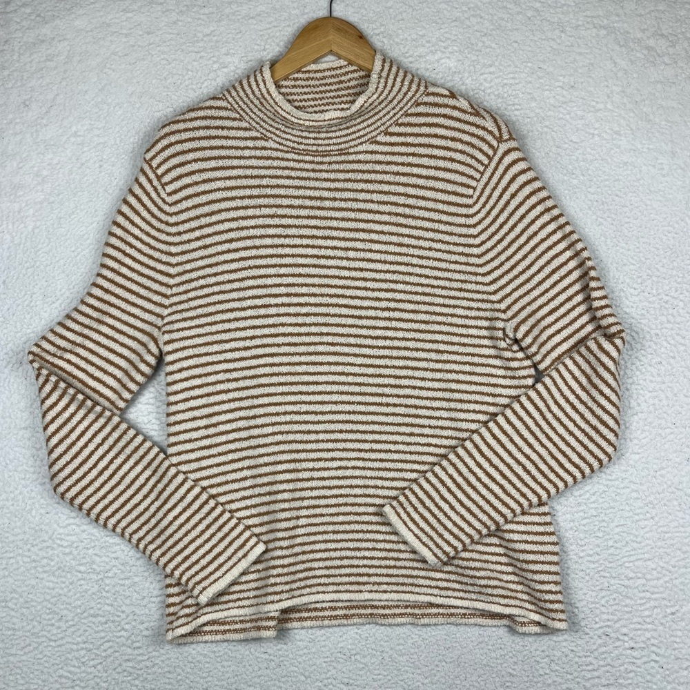 NWT J crew stripe mock neck sweater